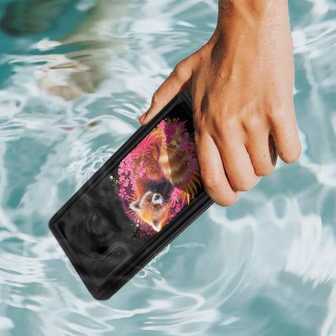 Red Panda with Flowers by Sheena Pike Galaxy Note 10 Waterproof Case