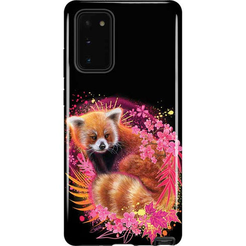 Red Panda with Flowers by Sheena Pike Galaxy Note20 5G Pro Case