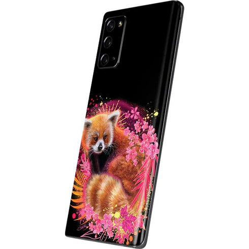 Red Panda with Flowers by Sheena Pike Galaxy Note20 5G Skin