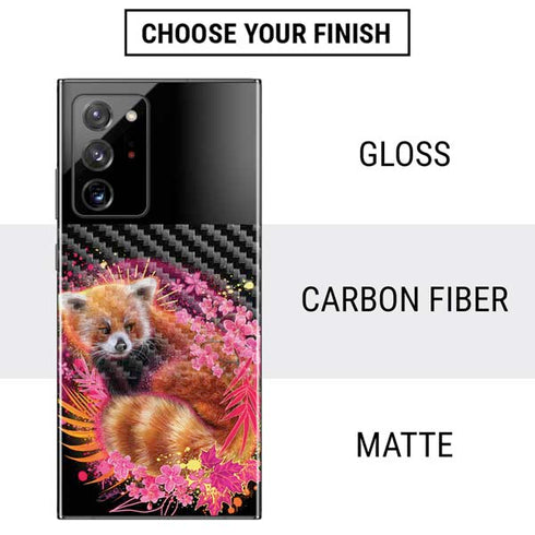 Red Panda with Flowers by Sheena Pike Galaxy Note20 Ultra 5G Skin