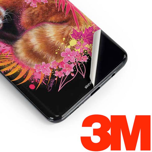 Red Panda with Flowers by Sheena Pike Galaxy S10 Skin