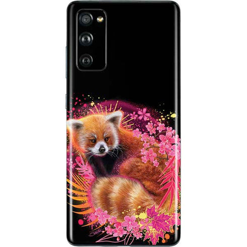 Red Panda with Flowers by Sheena Pike Galaxy S20 Fan Edition Skin