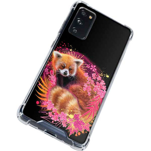 Red Panda with Flowers by Sheena Pike Galaxy S20 FE Clear Case
