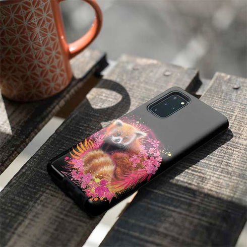 Red Panda with Flowers by Sheena Pike Galaxy S20 Plus Pro Case