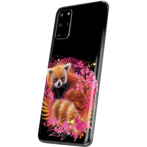 Red Panda with Flowers by Sheena Pike Galaxy S20 Plus Skin