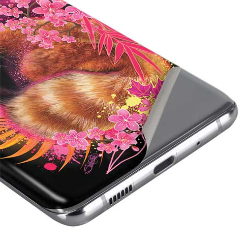 Red Panda with Flowers by Sheena Pike Galaxy S20 Skin