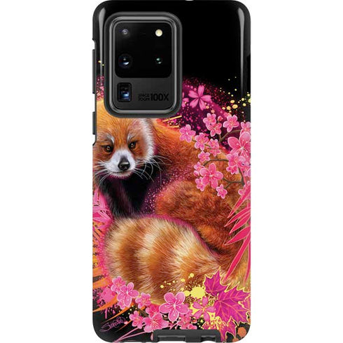 Red Panda with Flowers by Sheena Pike Galaxy S20 Ultra 5G Pro Case