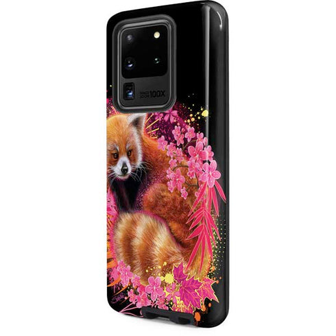 Red Panda with Flowers by Sheena Pike Galaxy S20 Ultra 5G Pro Case