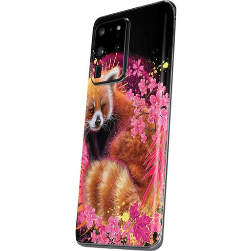 Red Panda with Flowers by Sheena Pike Galaxy S20 Ultra 5G Skin