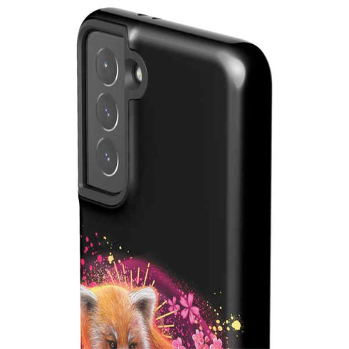 Red Panda with Flowers by Sheena Pike Galaxy S21 5G Pro Case