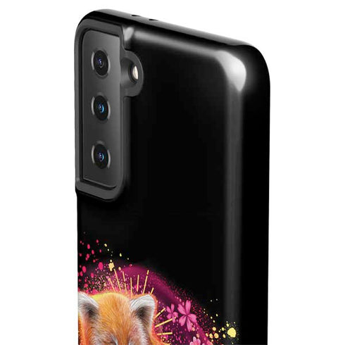 Red Panda with Flowers by Sheena Pike Galaxy S21 FE Pro Case
