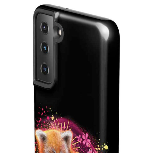 Red Panda with Flowers by Sheena Pike Galaxy S21 Plus 5G Pro Case