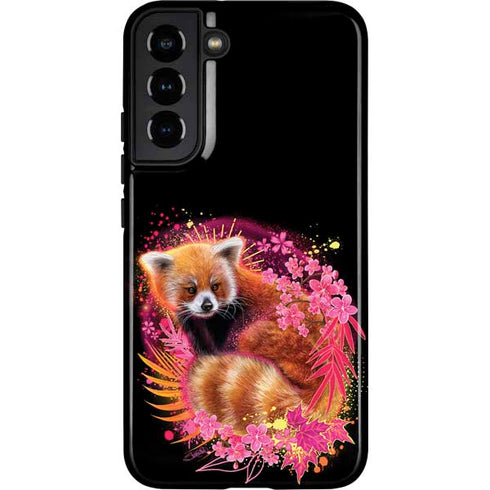 Red Panda with Flowers by Sheena Pike Galaxy S22 Plus Pro Case