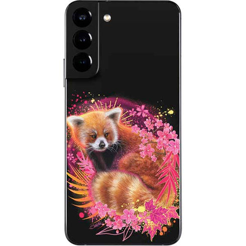 Red Panda with Flowers by Sheena Pike Galaxy S22 Plus Skin