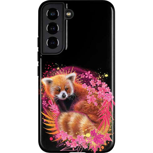 Red Panda with Flowers by Sheena Pike Galaxy S22 Pro Case