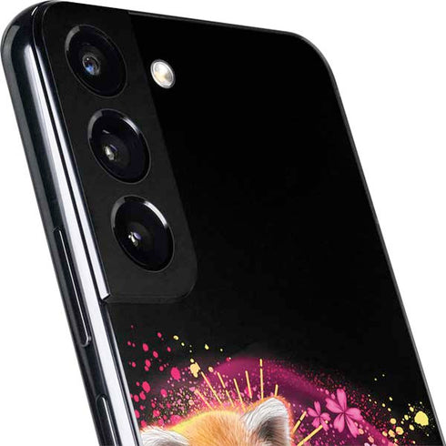 Red Panda with Flowers by Sheena Pike Galaxy S22 Skin
