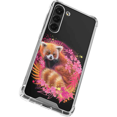 Red Panda with Flowers by Sheena Pike Galaxy S23 Plus Clear Case