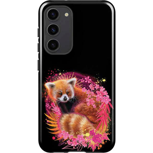 Red Panda with Flowers by Sheena Pike Galaxy S23 Plus Pro Case
