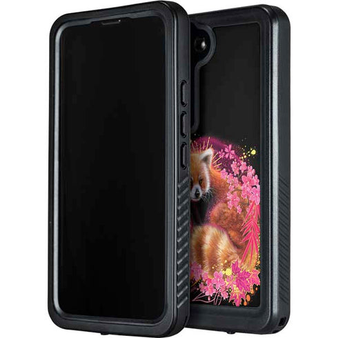 Red Panda with Flowers by Sheena Pike Galaxy S23 Plus Waterproof Case