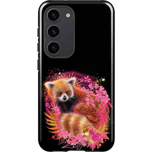 Red Panda with Flowers by Sheena Pike Galaxy S23 Pro Case