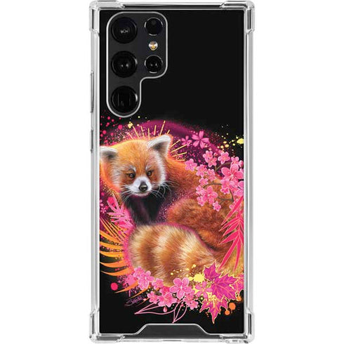 Red Panda with Flowers by Sheena Pike Galaxy S23 Ultra Clear Case