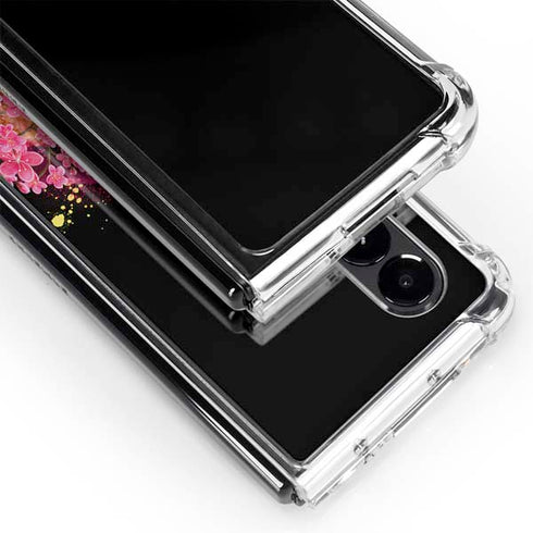 Red Panda with Flowers by Sheena Pike Galaxy Z Fold4 5G Clear Case