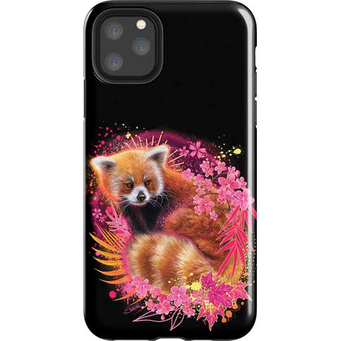 Red Panda with Flowers by Sheena Pike iPhone 11 Pro Max Impact Case