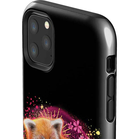 Red Panda with Flowers by Sheena Pike iPhone 11 Pro Max Impact Case