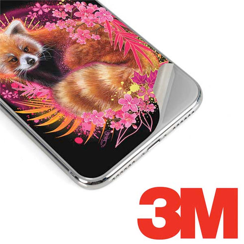 Red Panda with Flowers by Sheena Pike iPhone 11 Pro Skin