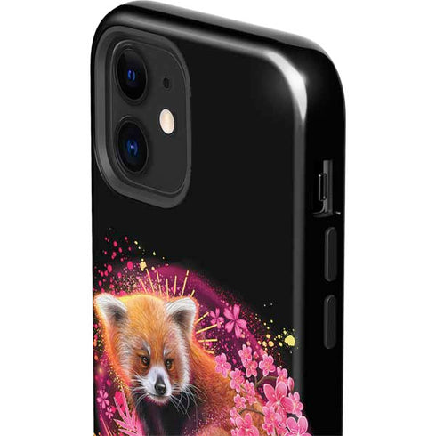 Red Panda with Flowers by Sheena Pike iPhone 12 Impact Case