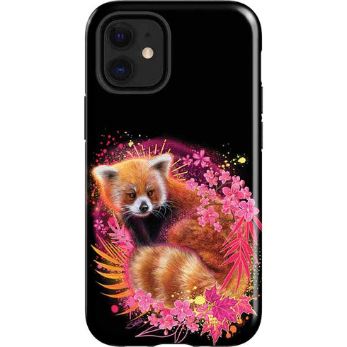 Red Panda with Flowers by Sheena Pike iPhone 12 Mini Impact Case