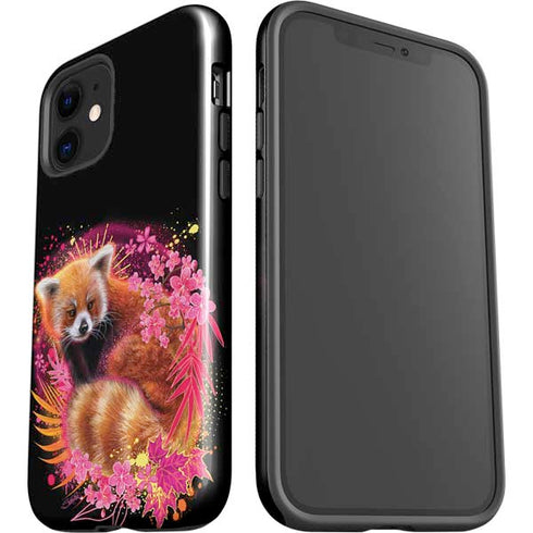 Red Panda with Flowers by Sheena Pike iPhone 12 Mini Impact Case