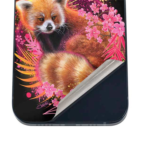 Red Panda with Flowers by Sheena Pike iPhone 12 Mini Skin