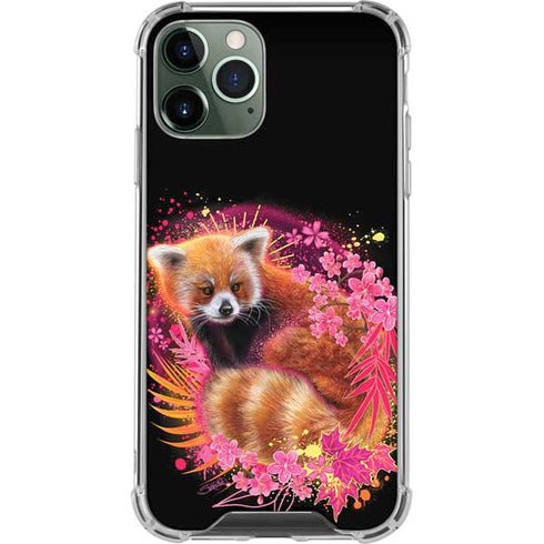 Red Panda with Flowers by Sheena Pike iPhone 12 Pro Max Clear Case