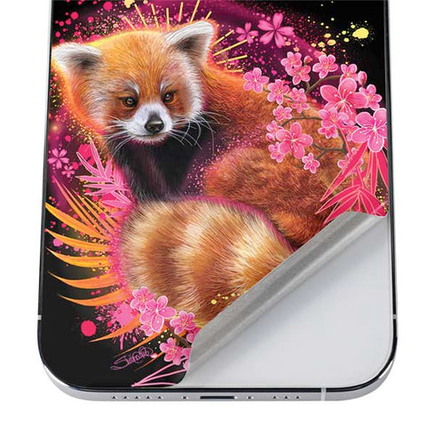 Red Panda with Flowers by Sheena Pike iPhone 12 Pro Skin