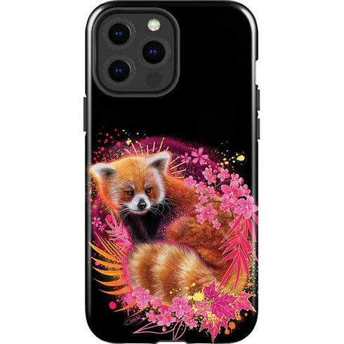 Red Panda with Flowers by Sheena Pike iPhone 13 Pro Max Impact Case