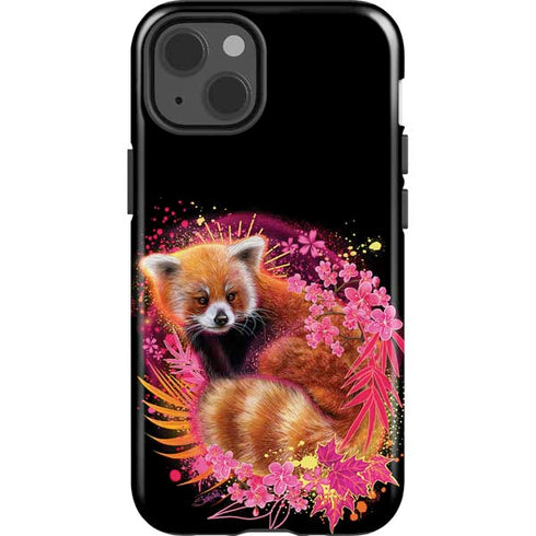 Red Panda with Flowers by Sheena Pike iPhone 15 Impact Case