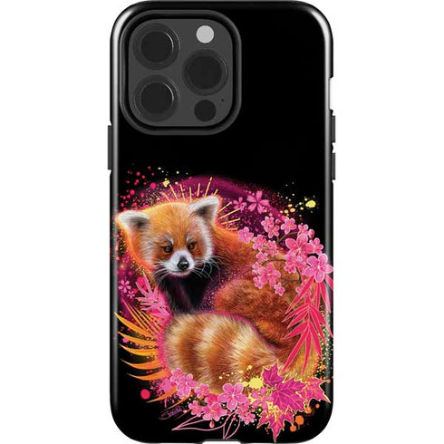 Red Panda with Flowers by Sheena Pike iPhone 14 Pro Impact Case