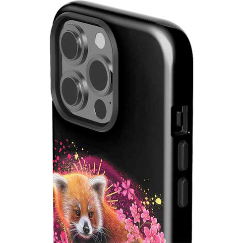 Red Panda with Flowers by Sheena Pike iPhone 15 Pro Impact Case