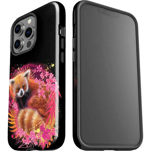 Red Panda with Flowers by Sheena Pike iPhone 14 Pro Impact Case