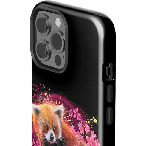 Red Panda with Flowers by Sheena Pike iPhone 15 Pro Max Impact Case