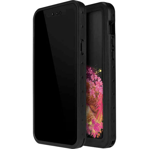 Red Panda with Flowers by Sheena Pike iPhone 14 Pro Max Waterproof Case