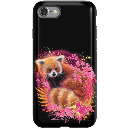 Red Panda with Flowers by Sheena Pike iPhone SE (2nd & 3rd Gen) Pro Case