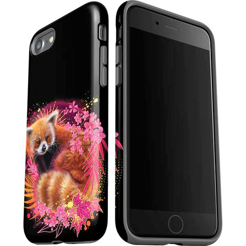 Red Panda with Flowers by Sheena Pike iPhone SE (2nd & 3rd Gen) Pro Case