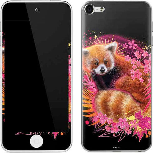 Red Panda with Flowers by Sheena Pike Apple iPod Skin