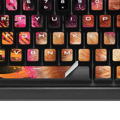 Red Panda with Flowers by Sheena Pike K95 RGB PLATINUM Mechanical Gaming Keyboard Skin