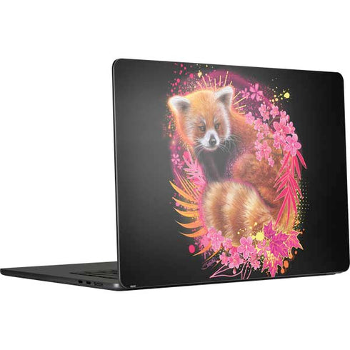Red Panda with Flowers by Sheena Pike MacBook Air 15 in (2023) Skin