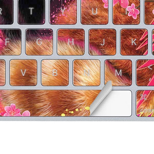 Red Panda with Flowers by Sheena Pike Magic Keyboard Skin