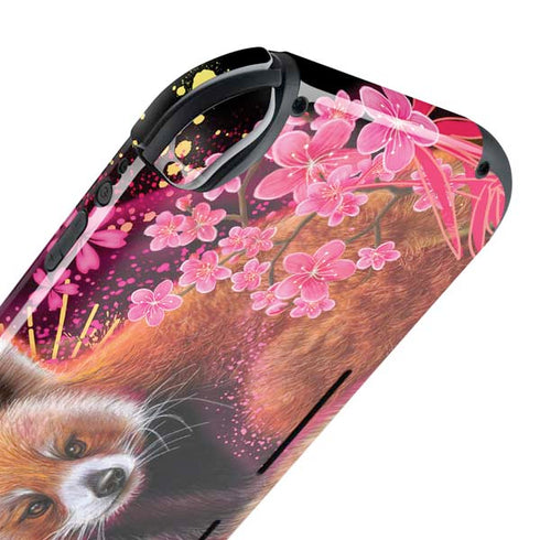 Red Panda with Flowers by Sheena Pike Nintendo Switch Lite Skin