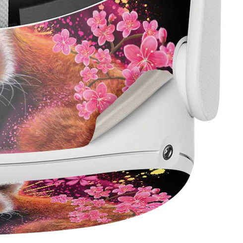 Red Panda with Flowers by Sheena Pike Oculus Quest 2 Skin